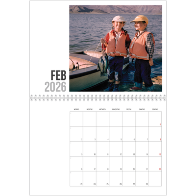 Fotokalender A4 doppelt (30 x 40 cm) — Kurztext [Februar]