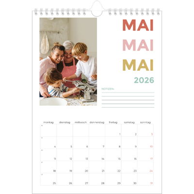 Fotokalender A4 (20 x 30 cm) — Bunte Schrift [deckblatt]