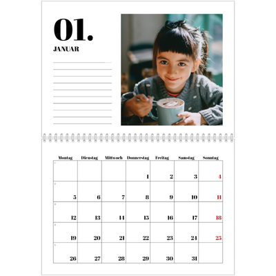 Fotokalender A4 doppelt (30 x 40 cm) — Serif und Momente [Januar]