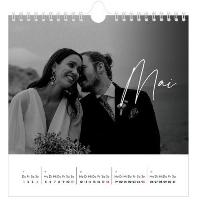 Jahreskalender Quadratisch — Elegante Schrift [deckblatt]