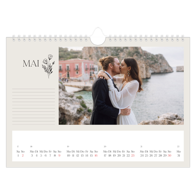 Fotokalender A4 — Blühende Initialen [Mai]
