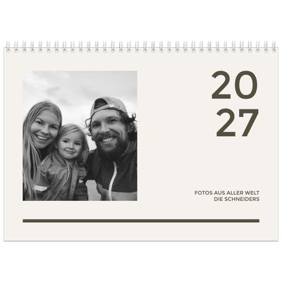 Fotokalender A4 doppelt (30 x 40 cm) — Modern und kräftig [deckblatt]