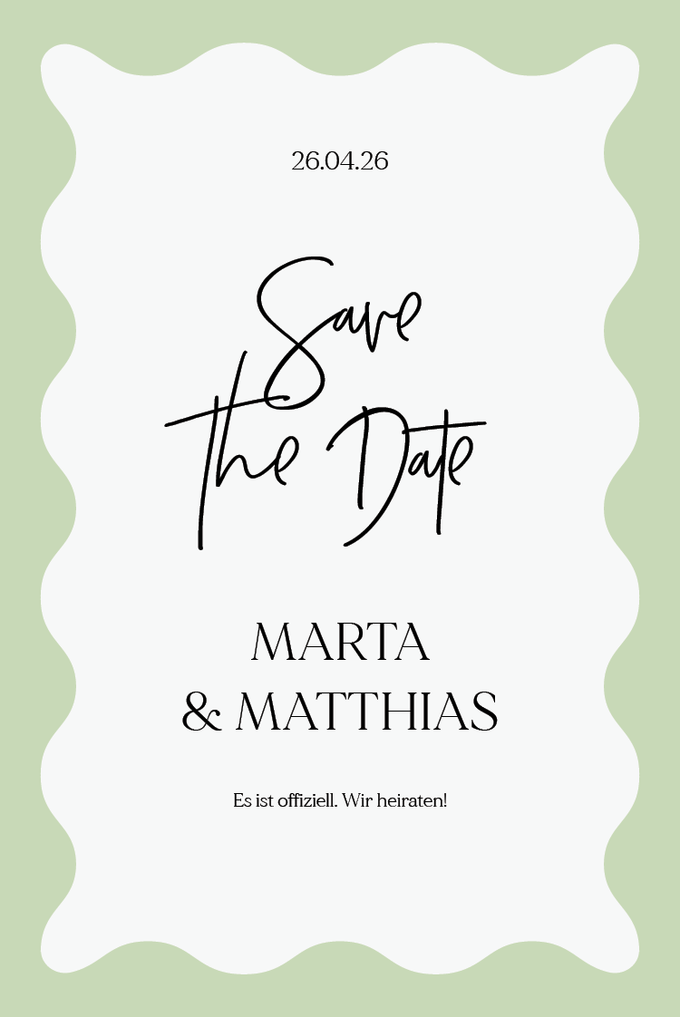 Save the date — Pastell-Wellen