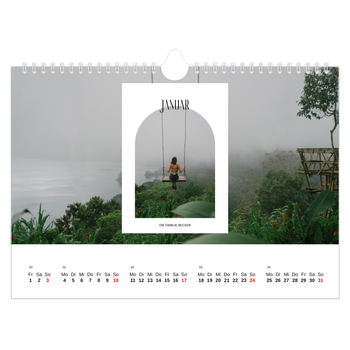 Fotokalender A4 — Der offene Bogen