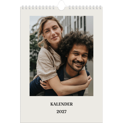 Fotokalender A4 (20 x 30 cm) — Schlicht in Creme [deckblatt]