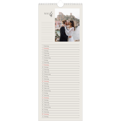 Küchenkalender  — Blühende Initialen [Mai]