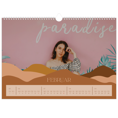 Fotokalender A3 — Berge in neutralen Farbtönen [Februar]