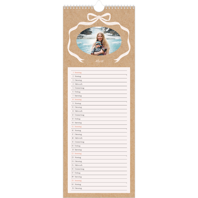 Küchenkalender  — Kraftpapier und Schleife [Marsch]