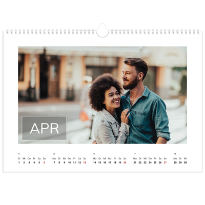 Fotokalender A3 — Datumsfeld-Overlay [April]