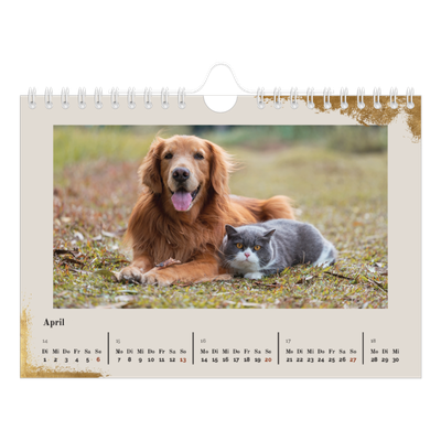 Fotokalender A5 — Classic Gold [April]