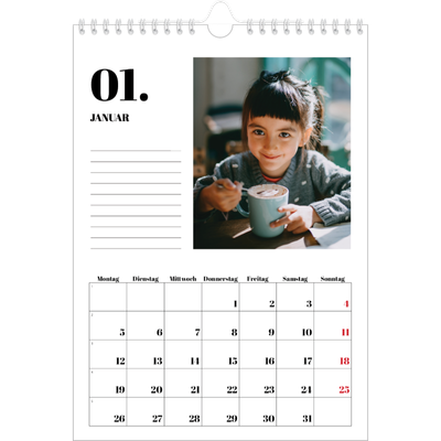 Fotokalender A4 (20 x 30 cm) — Serif und Momente [Januar]