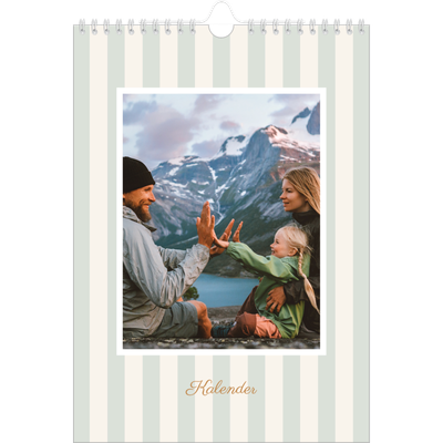 Fotokalender A4 (20 x 30 cm) — Schrift und Streifen [deckblatt]