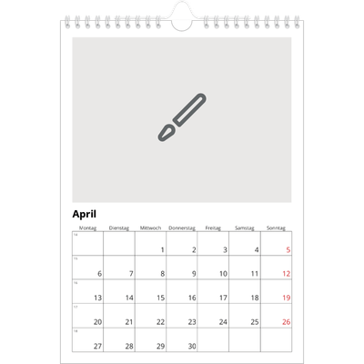 Fotokalender A4 (20 x 30 cm) — Gestalte deine eigenen Produkte [April]