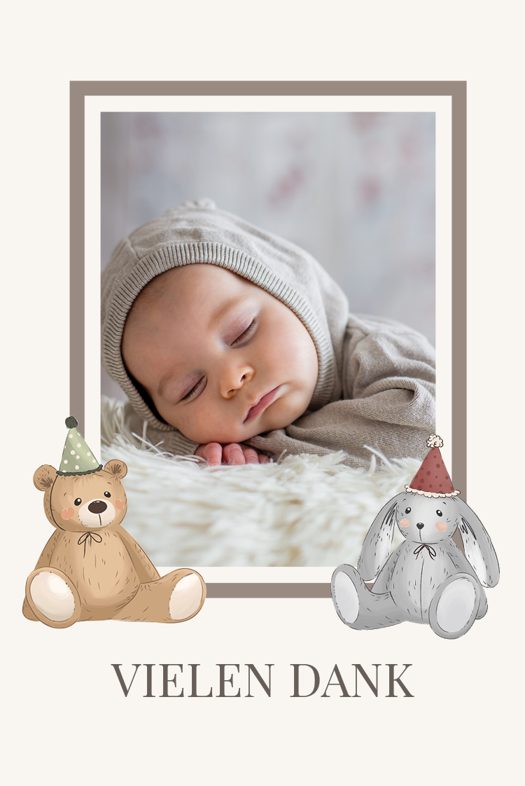 Dankeskarten — Kleine Freunde