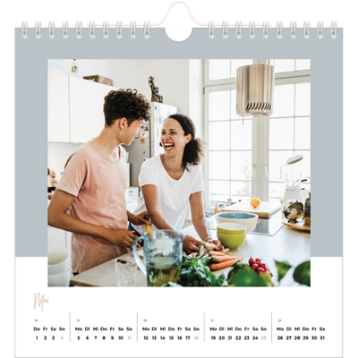 Jahreskalender Quadratisch — Erdige Töne [deckblatt]