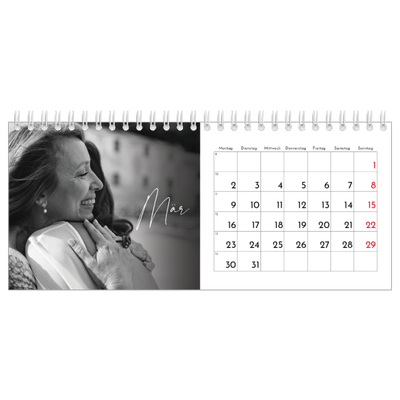 Tischkalender — Elegante Schrift [Marsch]