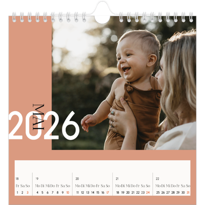 Jahreskalender Quadratisch — Überlappender Text [deckblatt]