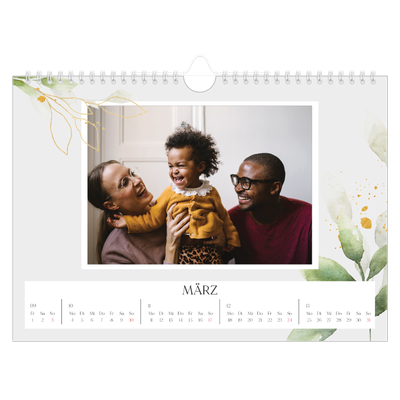 Fotokalender A4 — Floraler Akzent [Marsch]
