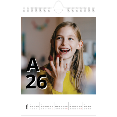 Fotokalender A5 — Große Zeichen [April]