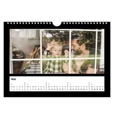 Fotokalender A4 — Black margin [Mai]