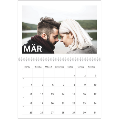 Fotokalender A4 doppelt (30 x 40 cm) — Großer Monat [Marsch]