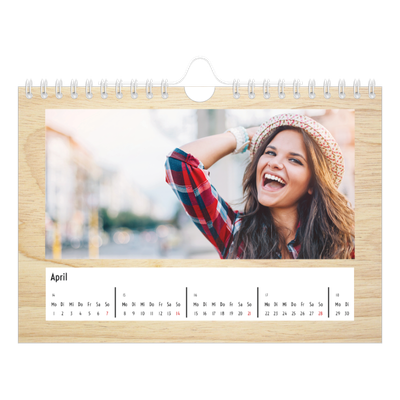 Fotokalender A5 — Holzhintergründe [April]