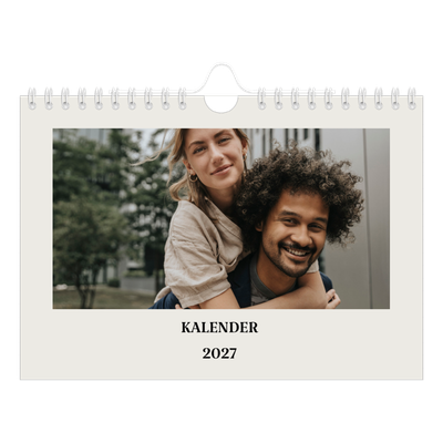 Fotokalender A5 — Schlicht in Creme [deckblatt]