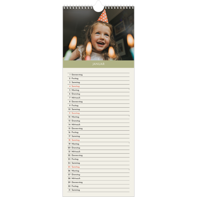 Küchenkalender  — Pastellfarbene Monate [Januar]