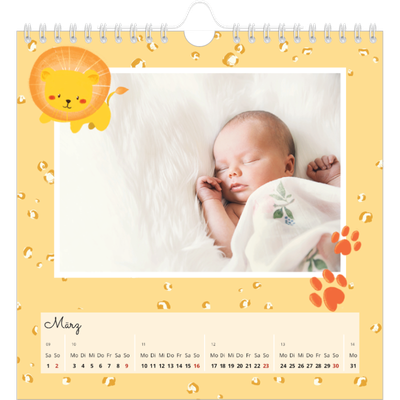 Jahreskalender Quadratisch — Süße Tiere [Marsch]