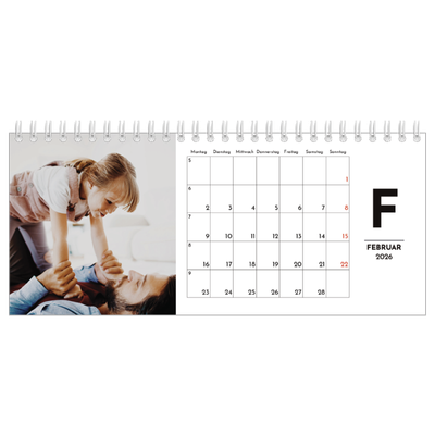 Tischkalender — Buchstaben im Fokus [Februar]