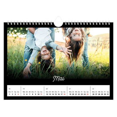 Fotokalender A4 — Schwarzes [deckblatt]