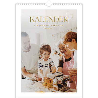 A3 Jahreskalender — Großer goldener Text [deckblatt]