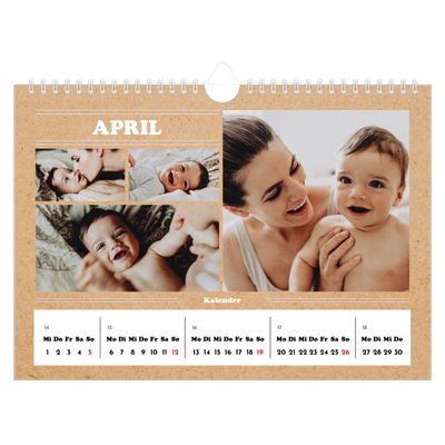 Fotokalender A4 — Magazinstil [April]