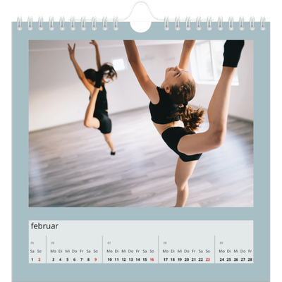 Jahreskalender Quadratisch — Neo Scandi [Februar]
