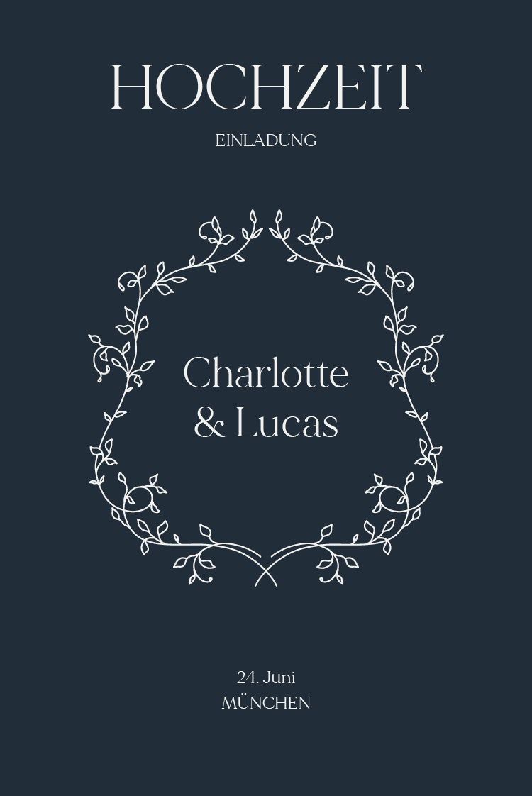 Einladungskarten — Elegante Reise