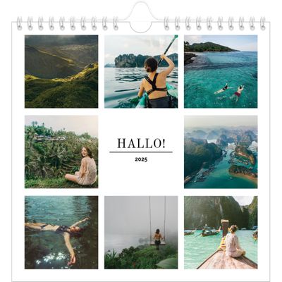 Jahreskalender Quadratisch — Fotoraster minimalistisch [deckblatt]