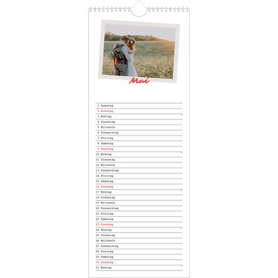 Küchenkalender  — Karminrote Signatur [Mai]