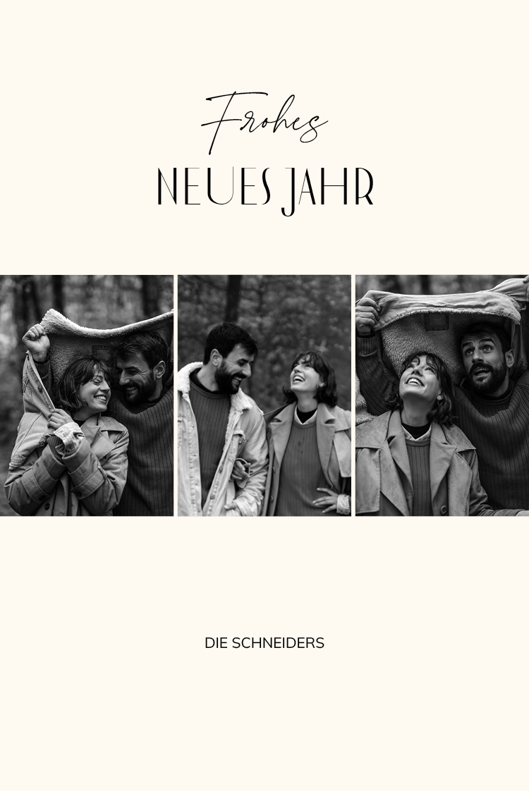 Fotokarten — Moderner monochromer Rahmen