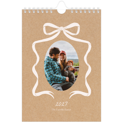 Fotokalender A5 — Kraftpapier und Schleife [deckblatt]