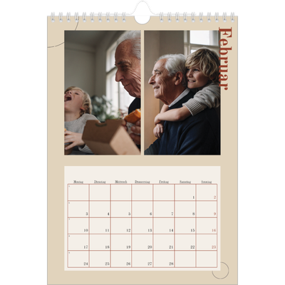 Fotokalender A4 (20 x 30 cm) — Assymetrischer Text [Februar]