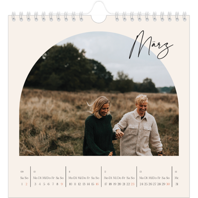 Jahreskalender Quadratisch — Erinnerungsbogen [Marsch]