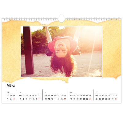 Fotokalender A3 — Wasserfarben Hintergründe [Marsch]