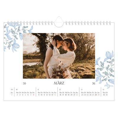Fotokalender A4 — Elegante Blumen [Marsch]