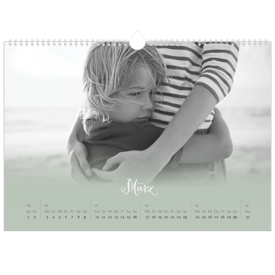 Fotokalender A3 — Zartgrüner Farbverlauf [Marsch]