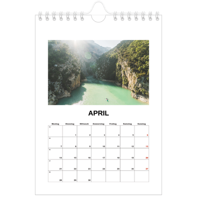 Fotokalender A5 — Schlichtes Foto [April]