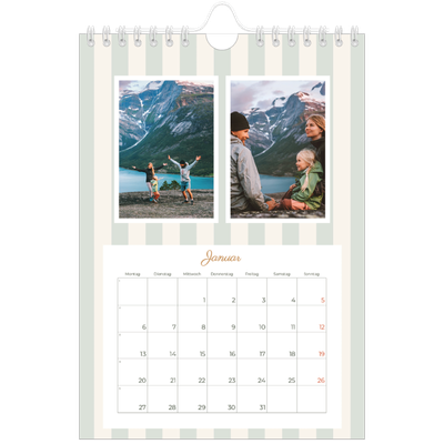 Fotokalender A5 — Schrift und Streifen [Januar]