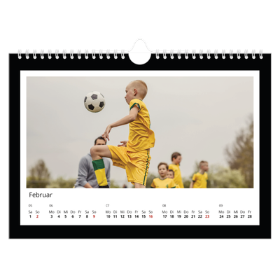 Fotokalender A4 — Schwarzer Rahmen [Februar]