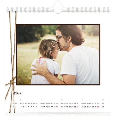 Jahreskalender Quadratisch — Geschenkpapier blumig [Marsch]