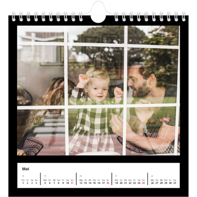 Jahreskalender Quadratisch — Black margin [Mai]