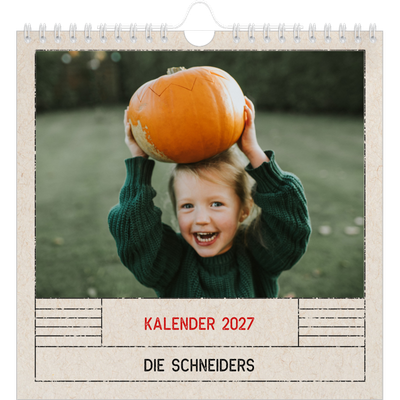 Jahreskalender Quadratisch — Stempeleffekt [deckblatt]